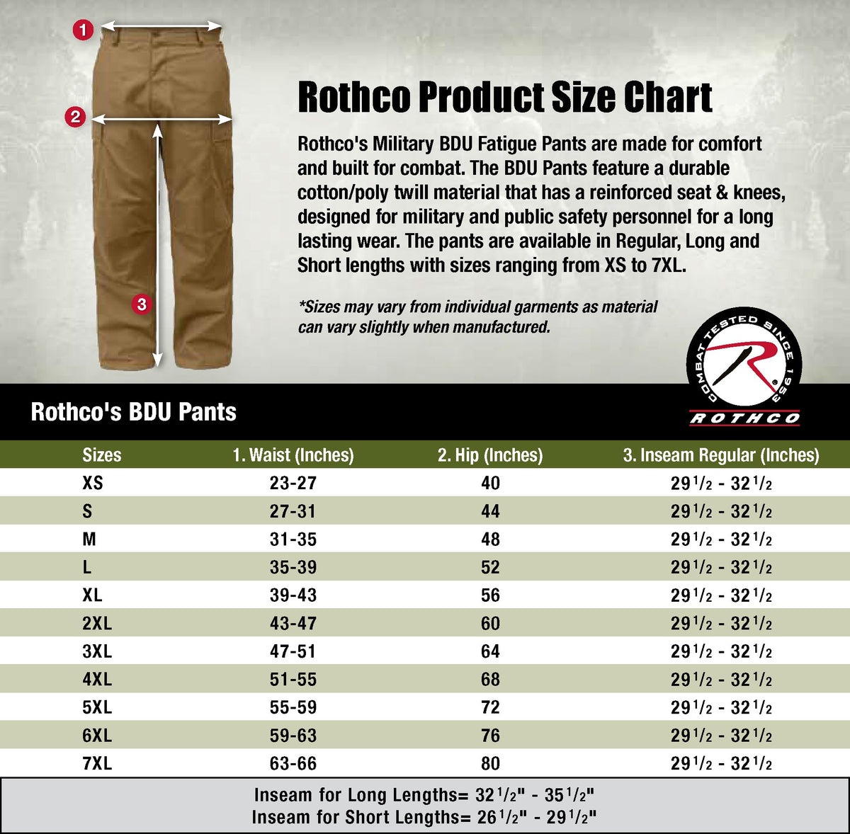 Combat Urban Pants - BDU (Battle Dress Uniform) - Rothco – Royal