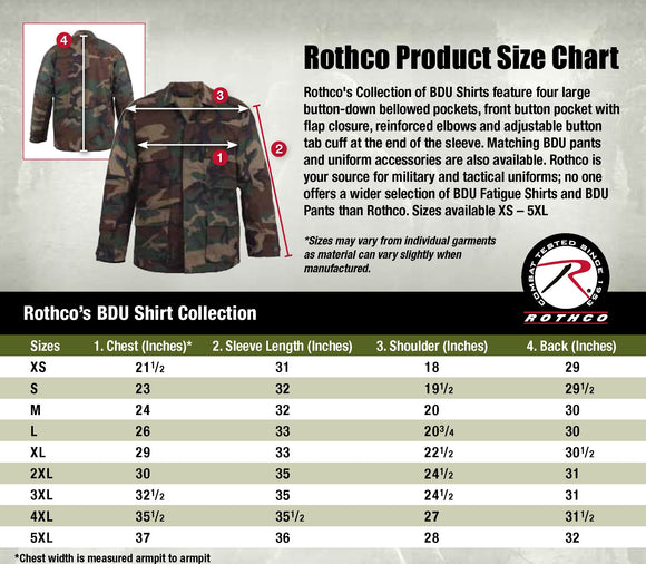 Combat Urban Shirts - BDU (Battle Dress Uniform) - Rothco